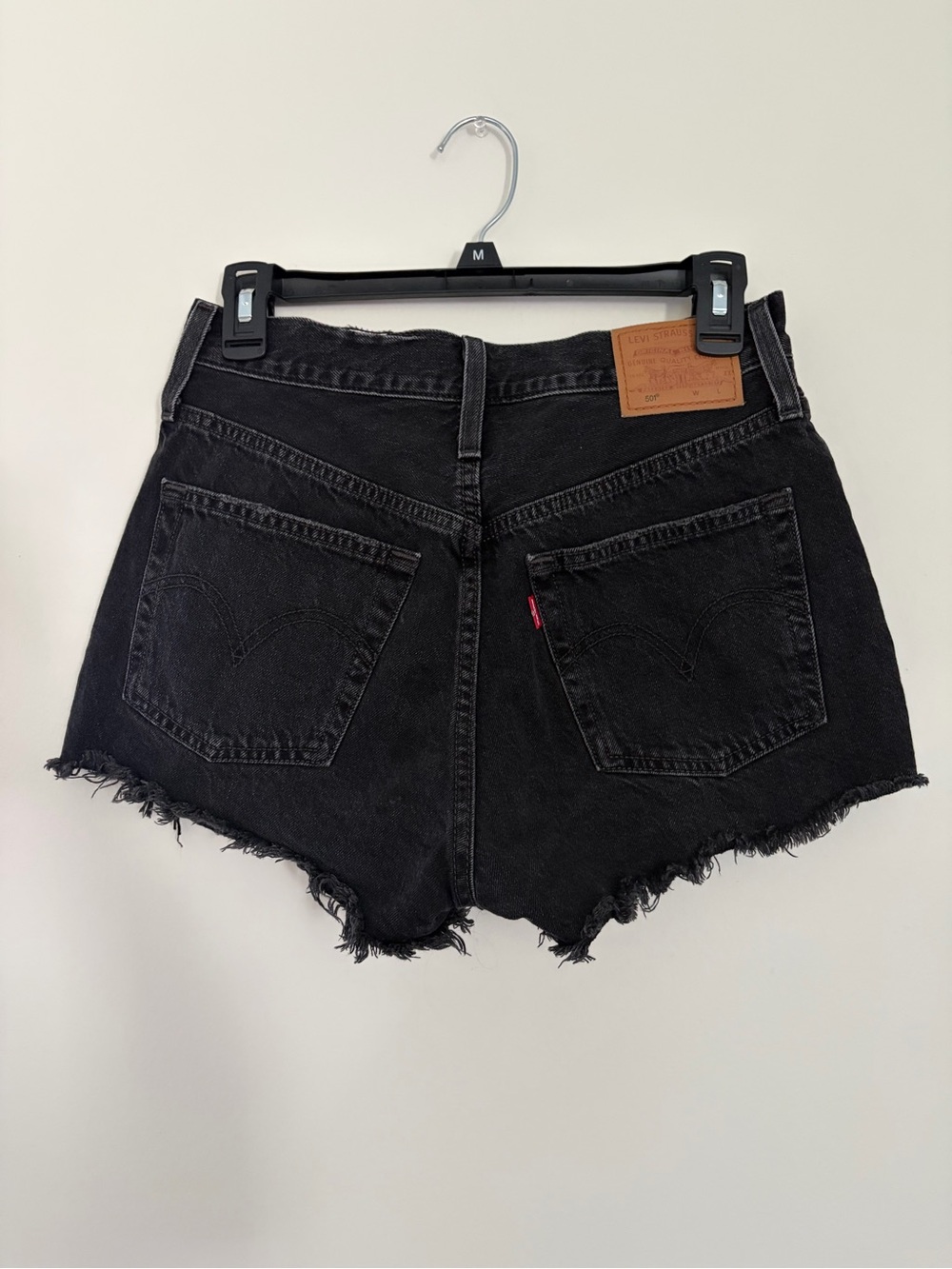 Levi's 501 Black High-Rise Cutoff Denim Shorts
